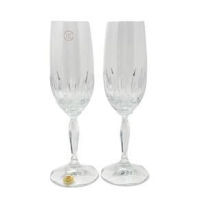 Cristallerie Zwiesel Germany Champagne Flutes Set of 2 Delicate Classic Wedding